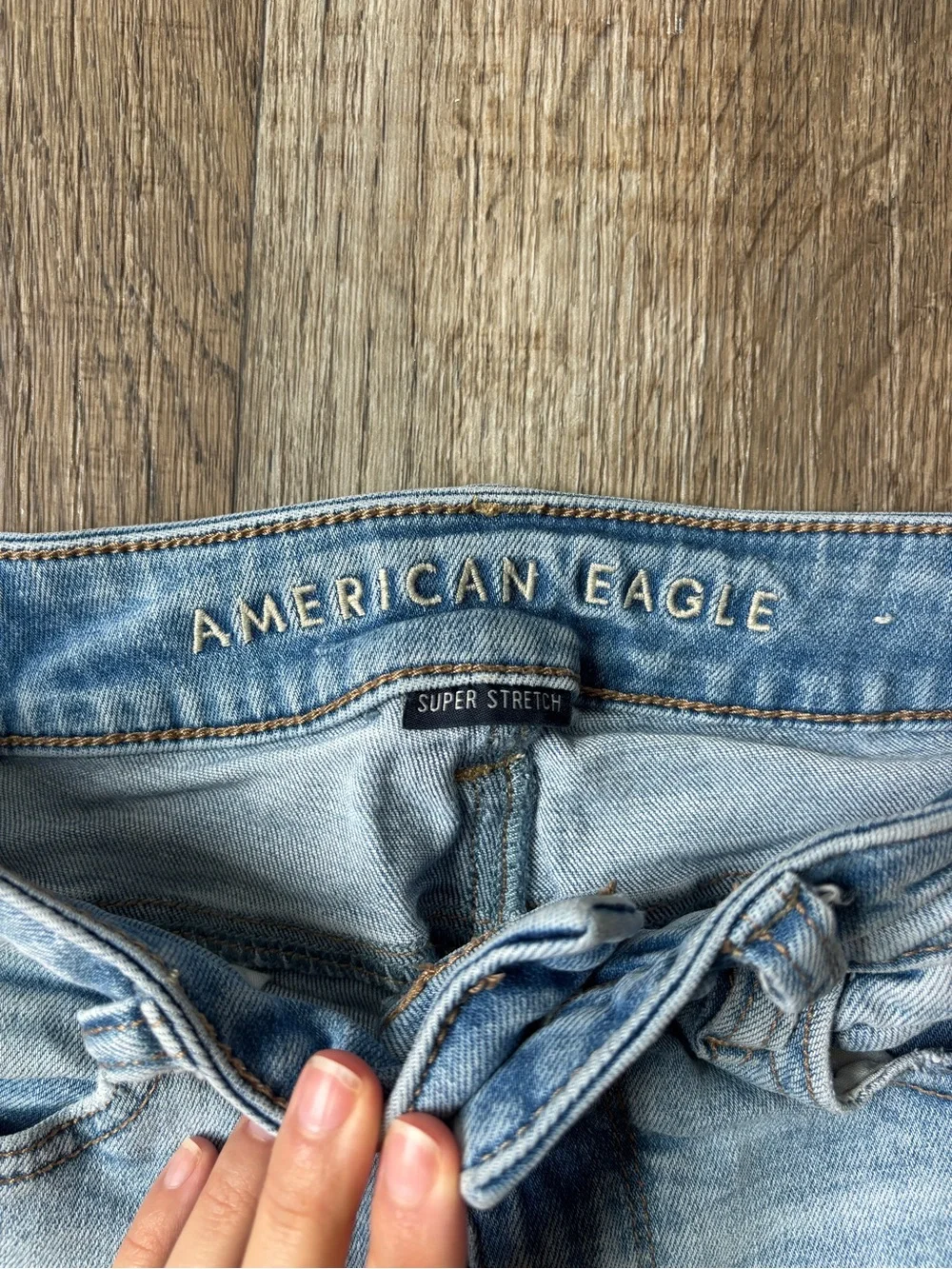 American Eagle Outfitters Light Wash Denim Cutoff Shorts